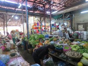 One of the veg stalls at the Old Market